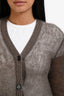 Acne Studios Brown Mohair Long Sleeve Cardigan Size S