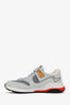 Gucci Silver Metallic Calfskin Glitter Mesh Mens Ultrapace Sneakers Size 6