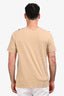 Burberry Beige Cotton Nova Check Trim Slim-Fit Short Sleeve T-Shirt Size L