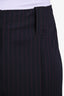 Ganni Brown/Red Pinstripe Wide Leg Pants Size 46