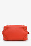 Celine Orange Leather Mini Luggage Tote Bag