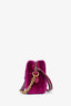 Gucci Purple Chevron Velvet Small GG Crossbody Bag
