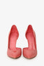 Casadei Pink Patent Croc Embossed Pumps Size 11