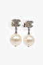 Pre-loved Chanel™ 2023 Pearl and Crystal CC Drop Earrings