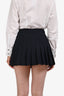 Sandy Liang Black Wool Pleated Tennis Skort Size 2