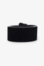 Saint Laurent Black Suede Crystal Clover Belt Size 80