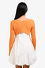 Jacquemus Orange Knit 'Pralu' Long Sleeve Top Size 36