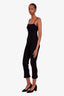 Courreges Black Knit Logo Jumpsuit Size 0