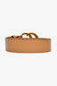 Gucci Brown Leather GG Marmont Thick Belt Size 90 35