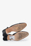 Pre-loved Chanel™ Black Leather Cap Toe CC Slingback Pumps Size 36