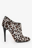 Jimmy Choo Leopard Print Ponyhair Ankle Booties Size 38.5
