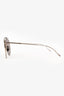 Thom Browne Silver Aviator 'Pilot' Frame Sunglasses