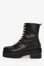 The Kooples Black Leather Platform Lace Up Combat Boots Size 39