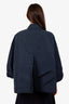 Brunello Cucinelli Blue Double Breasted Quarter Sleeve Light Jacket Size XL
