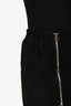 Acne Studios Black Lamb Suede Zip Front Mini Skirt Size 34