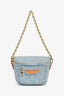 Louis Vuitton Blue Denim and Leather Mini Bum Bag with Strap & Chain