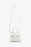 Delvaux White Leather Brillant Mini S Top Handle with Strap