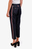 Thom Browne Black Wool Stripe Detail Trousers Size 1