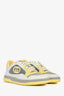 Gucci Yellow/Grey Leather 'MAC80' Sneakers Size 35.5