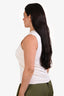 Vince Cream Fitted Sleeveless Top Size Large