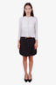 Pre-loved Chanel™ Black/White Cotton Wrap Mini Skirt Size 42