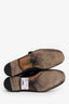 Gucci Black Leather GG Marmont Loafers Size 9 Men's
