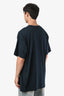 Balenciaga Navy Cotton Logo Embroidered T-Shirt Size XS Men's