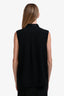 Rag & Bone Black Satin Trimmed Sleeveless Top Size M