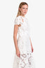 Jonathan Simkhai White Lace-Detail Layered Midi Dress Size 8