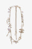 Pre-loved Chanel™ 12A Light Gold-Tone Pearl Purple Beaded CC Long Necklace