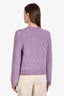 Maje Purple/White Sequined Knit Button Down Sweater Size 1