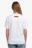 Louis Vuitton White/Pink Cotton Graphic Logo T-Shirt Size S