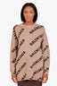 Balenciaga Brown Wool Logo Sweater Size L