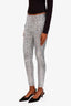 Isabel Marant Silver Micro Sequin High Waisted Pants Size 40