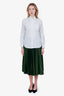 Stefanel Green Pleated Midi Skirt Size 40