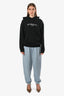 T by Alexander Wang Blue Logo Printed Sweatpants Size S