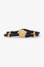 Versace Black Leather Rope Bracelet