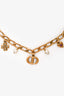Christian Dior Gold Tone CD Charm Necklace