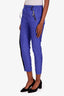 Louis Vuitton Blue Monogram Drawstring Detail Slit Jogging Pants Size 34
