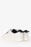 Pre-loved Chanel™ White Leather Logo Lace Up CC Low Top Sneakers Size 40