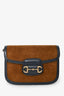 Gucci Navy/Brown Leather and Corduroy 1955 Horsebit Crossbody