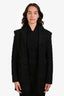 Rotate Black Sequined Tweed Padded Shoulder Mini Blazer Dress Size 6