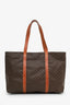 Celine 1997 Brown Macadam Canvas Tote