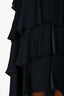 Maje Navy Ruffled Long Sleeve Dress Size 34