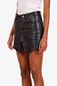 Balenciaga Black Leather Mini Skirt Size 38