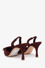 Manolo Blahnik Burgundy Suede Buckle Slingback Heels Size 36