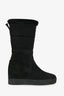Salvatore Ferragamo Black Suede Sherpa Lined Booties Size 7.5