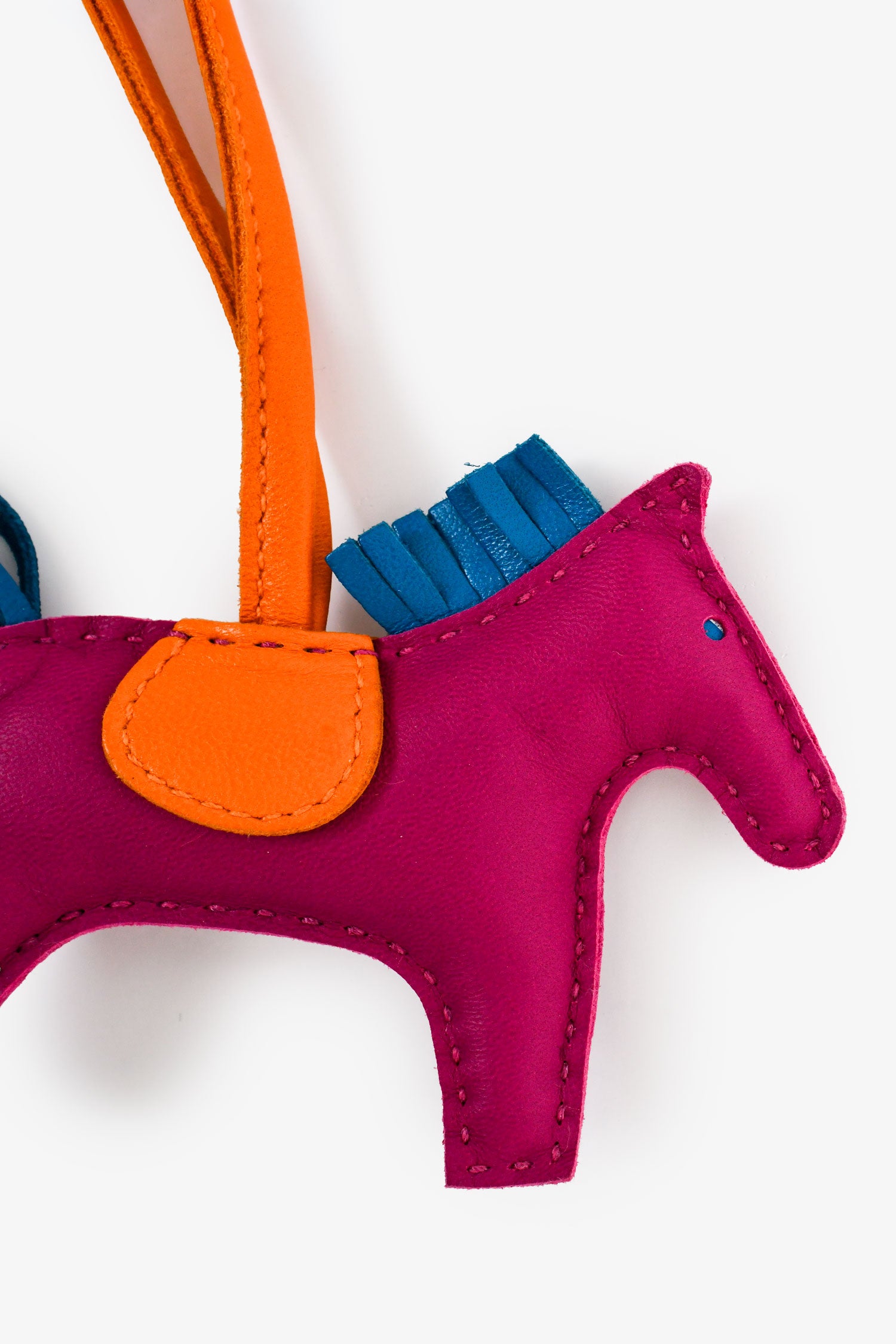 Hermès Purple/Orange/Teal Leather Rodeo PM Charm – Mine & Yours