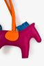 Hermès Purple/Orange/Teal Leather Rodeo PM Charm