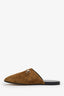 Gucci Brown Suede GG Monogram Horsebit Mules Size 8 Mens